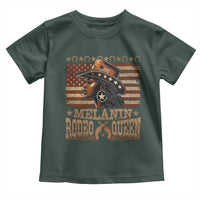 Melanin Rodeo Queen Toddler T Shirt Black Cowgirl Vintage American Flag