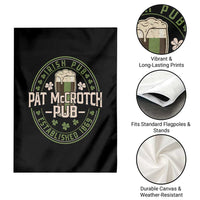 Funny Pat McCrotch Irish Pub Garden Flag St Patricks Day Adult Humor Party Drinking