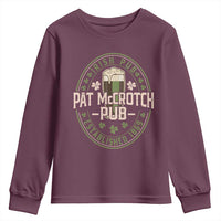 Funny Pat McCrotch Irish Pub Youth Sweatshirt St Patricks Day Adult Humor Party Drinking