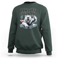 Paws Off Greenland Sweatshirt Resist Polar Bear Political Satire