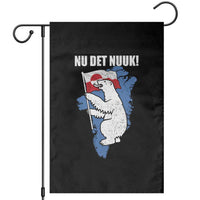 Nu Det Nuuk Nows Enough Garden Flag Funny Saying Bear Greenlandic Flag