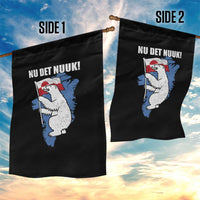 Nu Det Nuuk Nows Enough Garden Flag Funny Saying Bear Greenlandic Flag