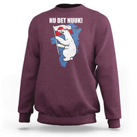 Nu Det Nuuk Nows Enough Sweatshirt Funny Saying Bear Greenlandic Flag