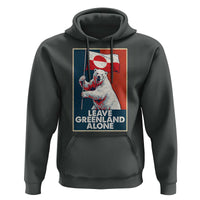Leave Greenland Alone Hoodie Polar Bear Holding Flag Greenlanders Supports