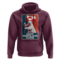 Leave Greenland Alone Hoodie Polar Bear Holding Flag Greenlanders Supports
