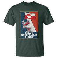 Leave Greenland Alone T Shirt Polar Bear Holding Flag Greenlanders Supports