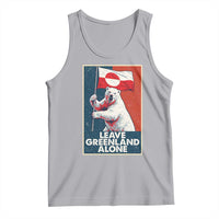 Leave Greenland Alone Tank Top Polar Bear Holding Flag Greenlanders Supports