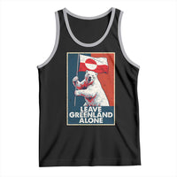 Leave Greenland Alone Tank Top Polar Bear Holding Flag Greenlanders Supports