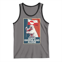 Leave Greenland Alone Tank Top Polar Bear Holding Flag Greenlanders Supports
