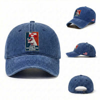 Leave Greenland Alone Washed Cotton Baseball Cap Polar Bear Holding Flag Greenlanders Supports