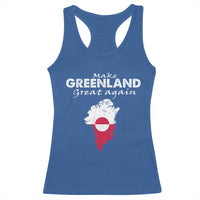 Make Greenland Great Again Racerback Tank Top Act USA 51st State Greenland