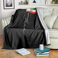Free Iran Throw Blanket Patriotic Iranian Lion and Sun Flag