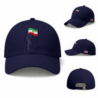 Free Iran Baseball Cap Patriotic Iranian Lion and Sun Flag