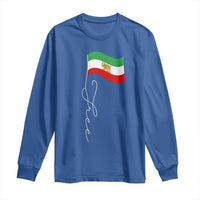 Free Iran Long Sleeve Shirt Patriotic Iranian Lion and Sun Flag