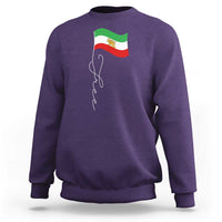 Free Iran Sweatshirt Patriotic Iranian Lion and Sun Flag
