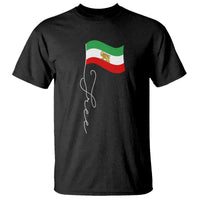 Free Iran T Shirt Patriotic Iranian Lion and Sun Flag