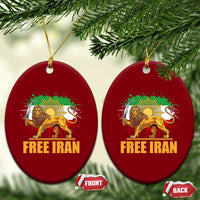 Free Iran Ceramic Ornament Iran Flag Lion And Sun Persian Pride Iranian Protests