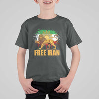 Free Iran T Shirt For Kid Iran Flag Lion And Sun Persian Pride Iranian Protests