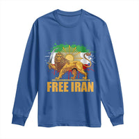 Free Iran Long Sleeve Shirt Iran Flag Lion And Sun Persian Pride Iranian Protests