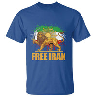 Free Iran T Shirt Iran Flag Lion And Sun Persian Pride Iranian Protests