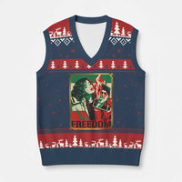 Free Iran Protest V-Neck Knit Sweater Vest Support Women Life Freedom Statement