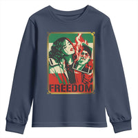 Free Iran Protest Youth Sweatshirt Support Women Life Freedom Statement