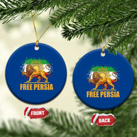Free Persian Ceramic Ornament Iran Flag Lion And Sun Persian Pride Iranian Protests