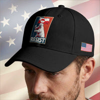 Resist Greenland Polar Bear Holding Flag Art Baseball Cap Resistance Political
