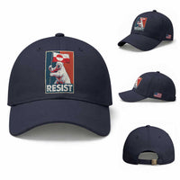 Resist Greenland Polar Bear Holding Flag Art Baseball Cap Resistance Political