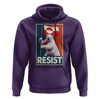 Resist Greenland Polar Bear Holding Flag Art Hoodie Resistance Political
