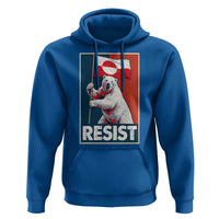 Resist Greenland Polar Bear Holding Flag Art Hoodie Resistance Political