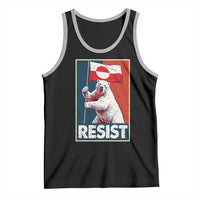 Resist Greenland Polar Bear Holding Flag Art Tank Top Resistance Political