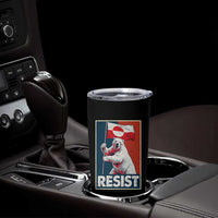 Resist Greenland Polar Bear Holding Flag Art Tumbler Cup Resistance Political