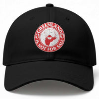 Greenland Is Not For Sale Baseball Cap Political Statement Arms of Greenland