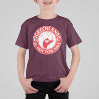Greenland Is Not For Sale T Shirt For Kid Political Statement Arms of Greenland