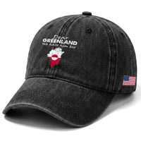 Dear Greenland We Hate Him Too Washed Cotton Baseball Cap Greenland Political Protest
