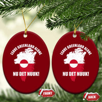 Nu Det Nuuk Leave Greenland Alone Ceramic Ornament Political Statement Greenland Policy