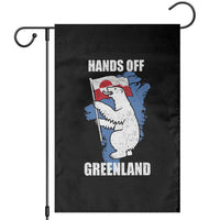 Hands Off Greenland Protest Garden Flag Support Greenland Bear Holding Flag