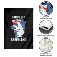 Hands Off Greenland Protest Garden Flag Support Greenland Bear Holding Flag