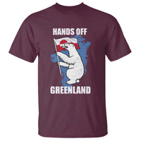Hands Off Greenland Protest T Shirt Support Greenland Bear Holding Flag