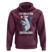 I Stand With Greenland Hoodie Polar Bear Greenland Protest
