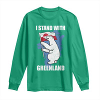 I Stand With Greenland Long Sleeve Shirt Polar Bear Greenland Protest