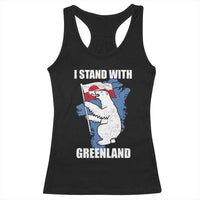I Stand With Greenland Racerback Tank Top Polar Bear Greenland Protest