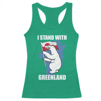 I Stand With Greenland Racerback Tank Top Polar Bear Greenland Protest