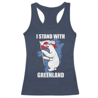 I Stand With Greenland Racerback Tank Top Polar Bear Greenland Protest