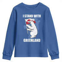 I Stand With Greenland Youth Sweatshirt Polar Bear Greenland Protest