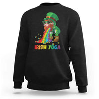 Funny Irish Yoga St Patrick's Day Beer Drinking Sweatshirt Drunk Leprechaun