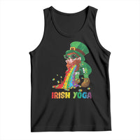 Funny Irish Yoga St Patrick's Day Beer Drinking Tank Top Drunk Leprechaun