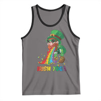 Funny Irish Yoga St Patrick's Day Beer Drinking Tank Top Drunk Leprechaun