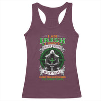 Irish Pride Racerback Tank Top I Am Irish I Don't Start Fights But You Can Bet Your Lucky Charms